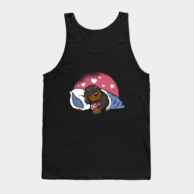 Sleepy Dog Tank Top by Sarina Safir